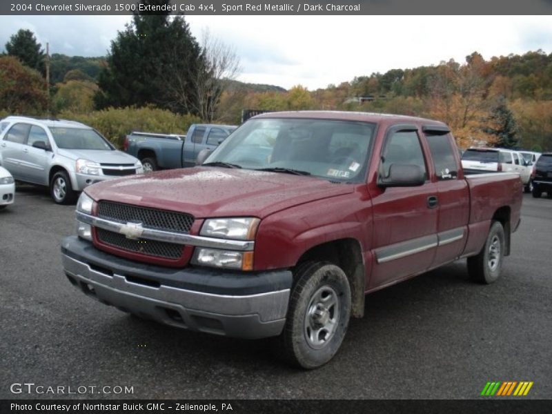 Sport Red Metallic / Dark Charcoal 2004 Chevrolet Silverado 1500 Extended Cab 4x4