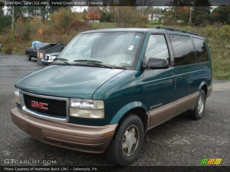 Forest Green Metallic / Neutral 1999 GMC Safari SLE AWD