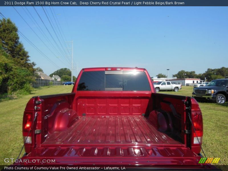 Deep Cherry Red Crystal Pearl / Light Pebble Beige/Bark Brown 2011 Dodge Ram 1500 Big Horn Crew Cab