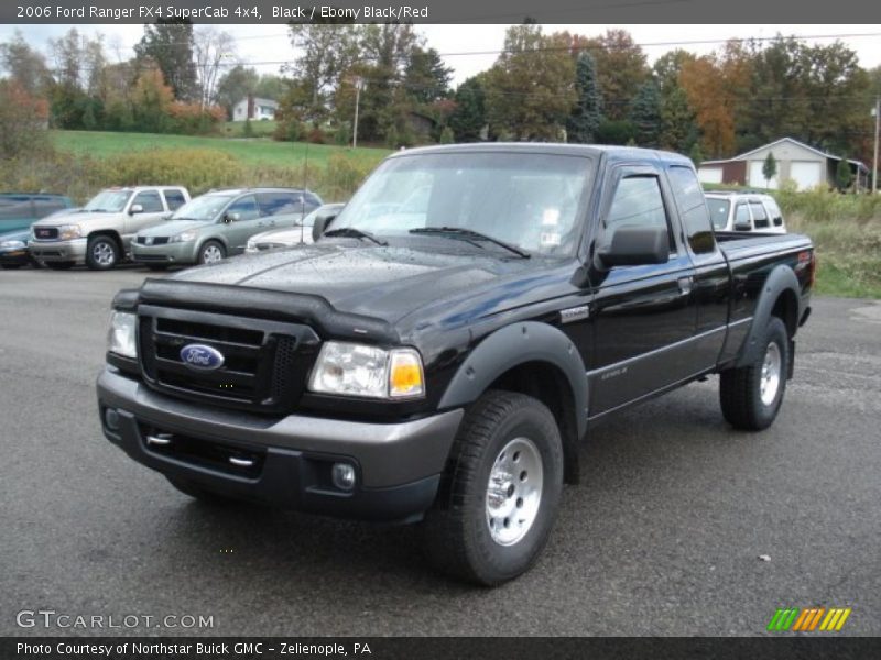 Black / Ebony Black/Red 2006 Ford Ranger FX4 SuperCab 4x4