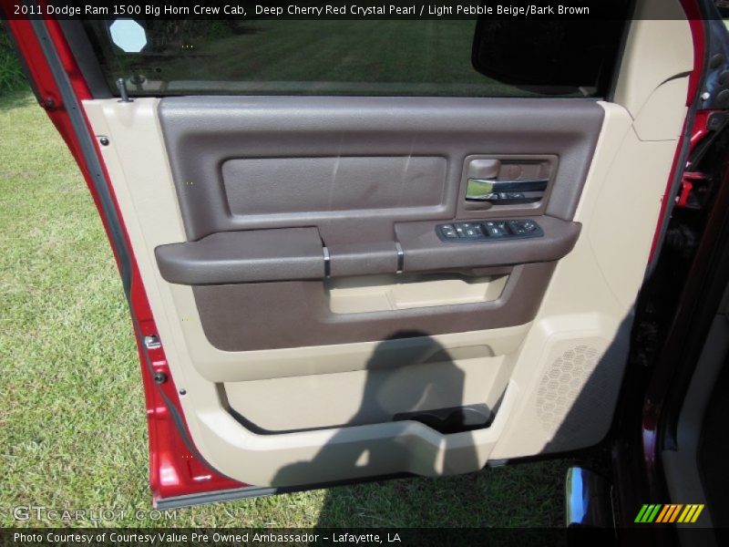 Deep Cherry Red Crystal Pearl / Light Pebble Beige/Bark Brown 2011 Dodge Ram 1500 Big Horn Crew Cab