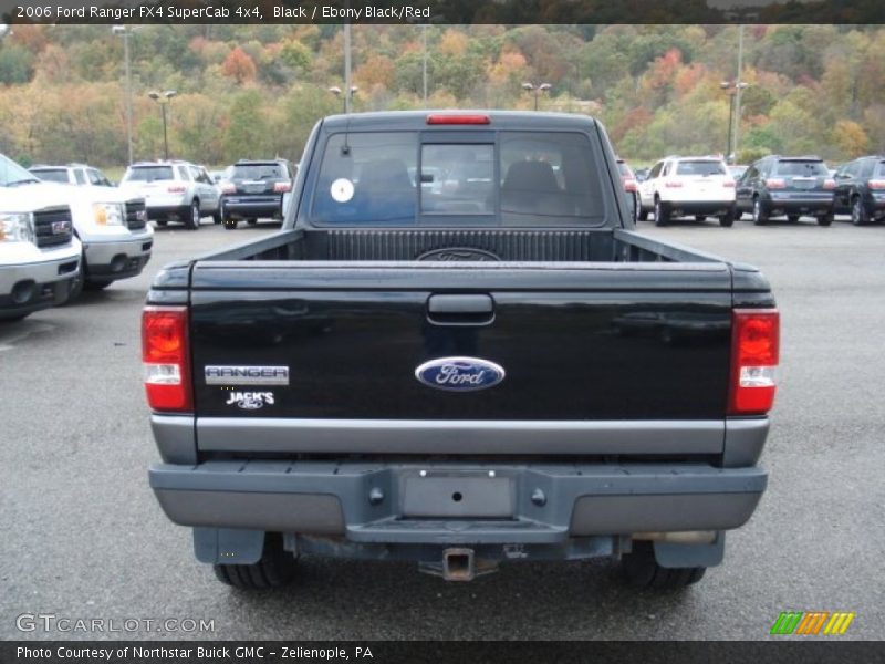 Black / Ebony Black/Red 2006 Ford Ranger FX4 SuperCab 4x4