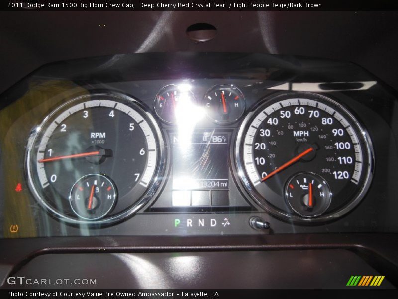Deep Cherry Red Crystal Pearl / Light Pebble Beige/Bark Brown 2011 Dodge Ram 1500 Big Horn Crew Cab