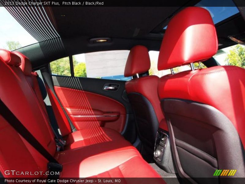 Pitch Black / Black/Red 2013 Dodge Charger SXT Plus