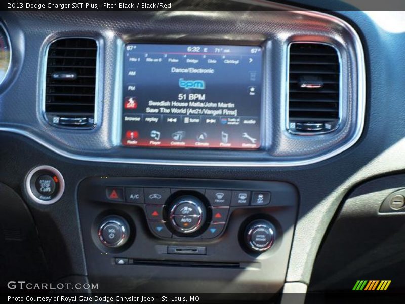 Pitch Black / Black/Red 2013 Dodge Charger SXT Plus