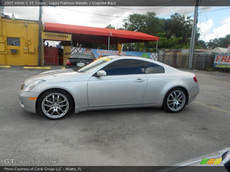 Liquid Platinum Metallic / Graphite Black 2007 Infiniti G 35 Coupe