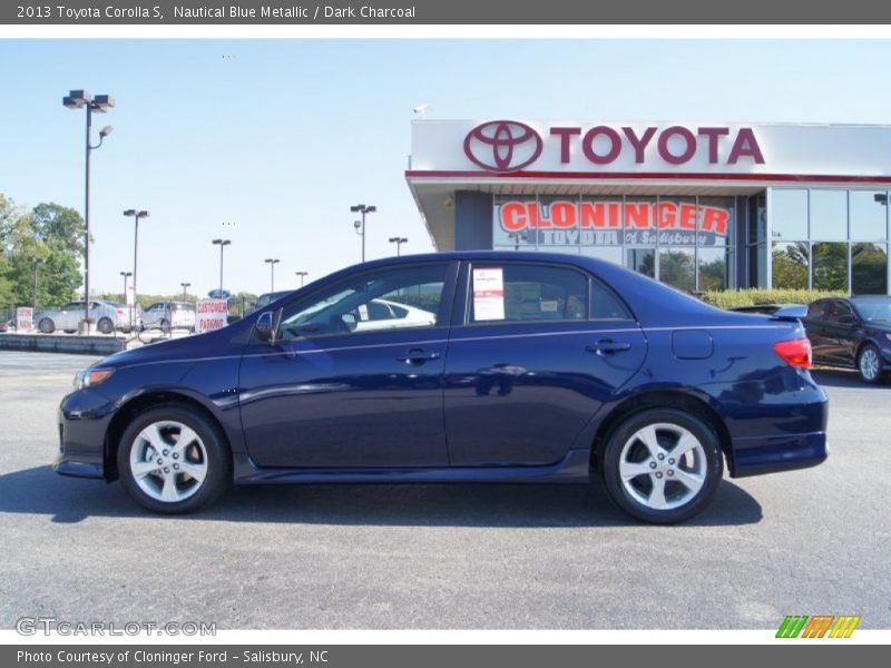 Nautical Blue Metallic / Dark Charcoal 2013 Toyota Corolla S