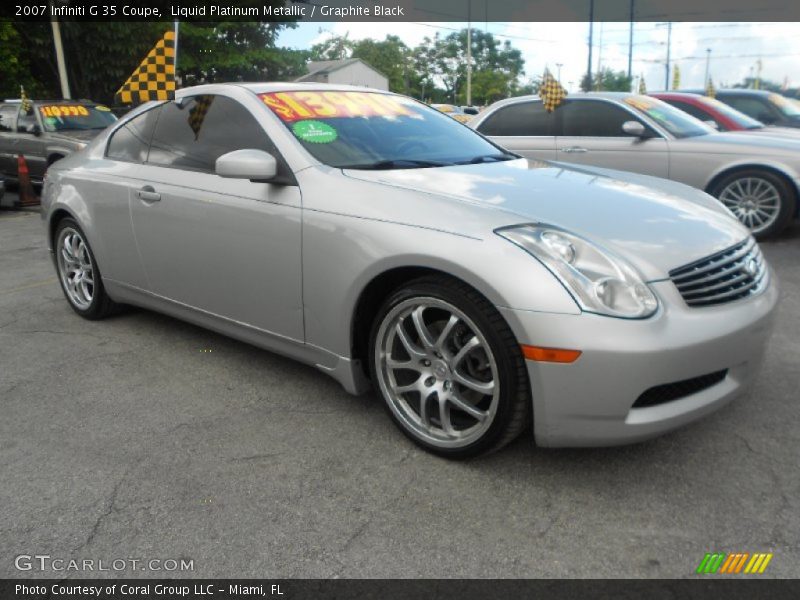 Liquid Platinum Metallic / Graphite Black 2007 Infiniti G 35 Coupe