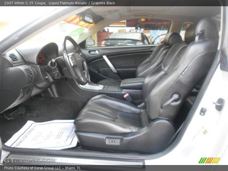 Liquid Platinum Metallic / Graphite Black 2007 Infiniti G 35 Coupe