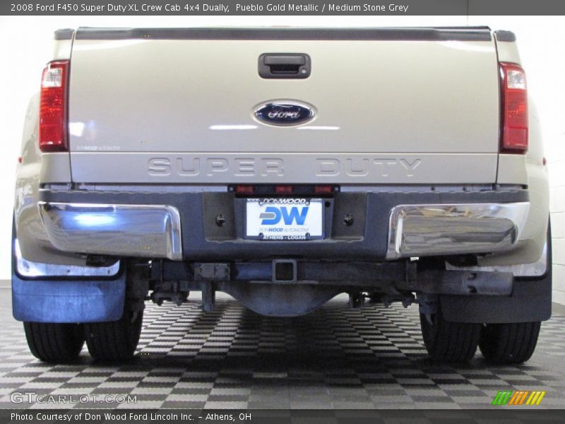 Pueblo Gold Metallic / Medium Stone Grey 2008 Ford F450 Super Duty XL Crew Cab 4x4 Dually