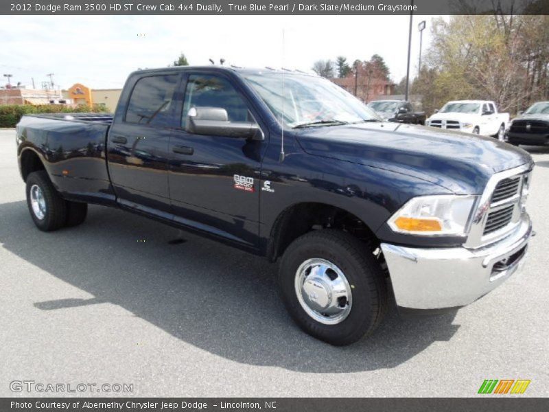 True Blue Pearl / Dark Slate/Medium Graystone 2012 Dodge Ram 3500 HD ST Crew Cab 4x4 Dually
