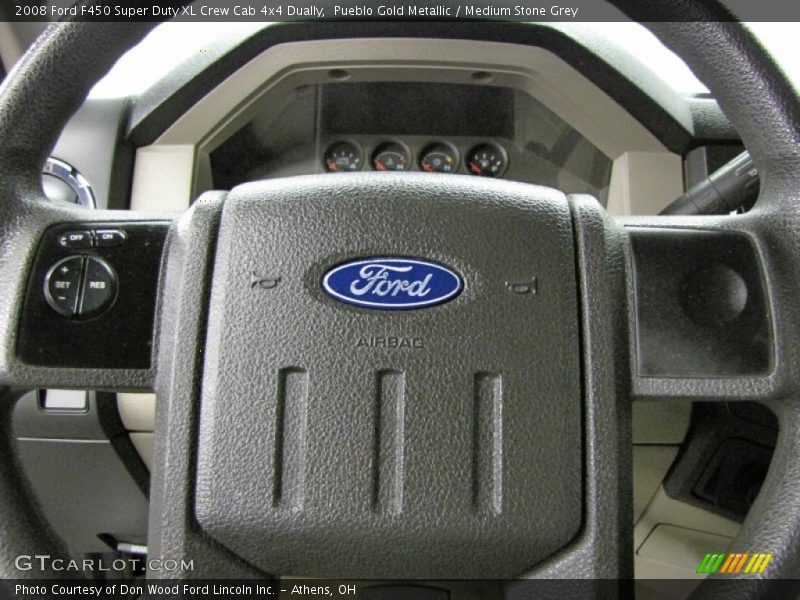 Pueblo Gold Metallic / Medium Stone Grey 2008 Ford F450 Super Duty XL Crew Cab 4x4 Dually