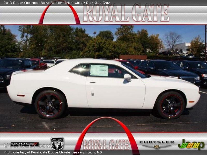 Bright White / Dark Slate Gray 2013 Dodge Challenger Rallye Redline