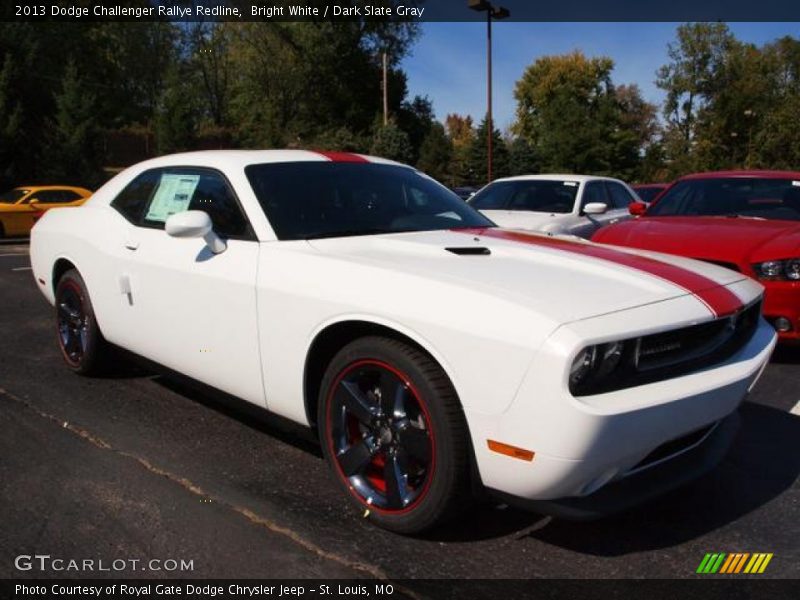 Bright White / Dark Slate Gray 2013 Dodge Challenger Rallye Redline