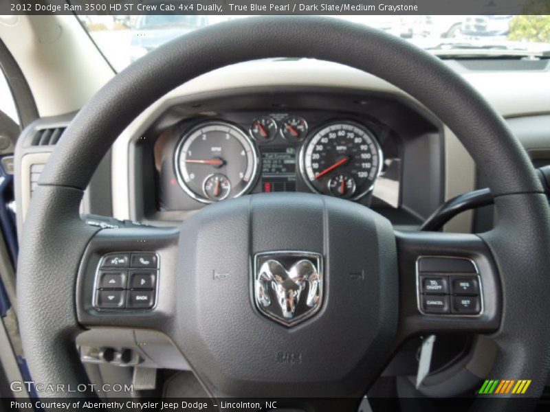 True Blue Pearl / Dark Slate/Medium Graystone 2012 Dodge Ram 3500 HD ST Crew Cab 4x4 Dually
