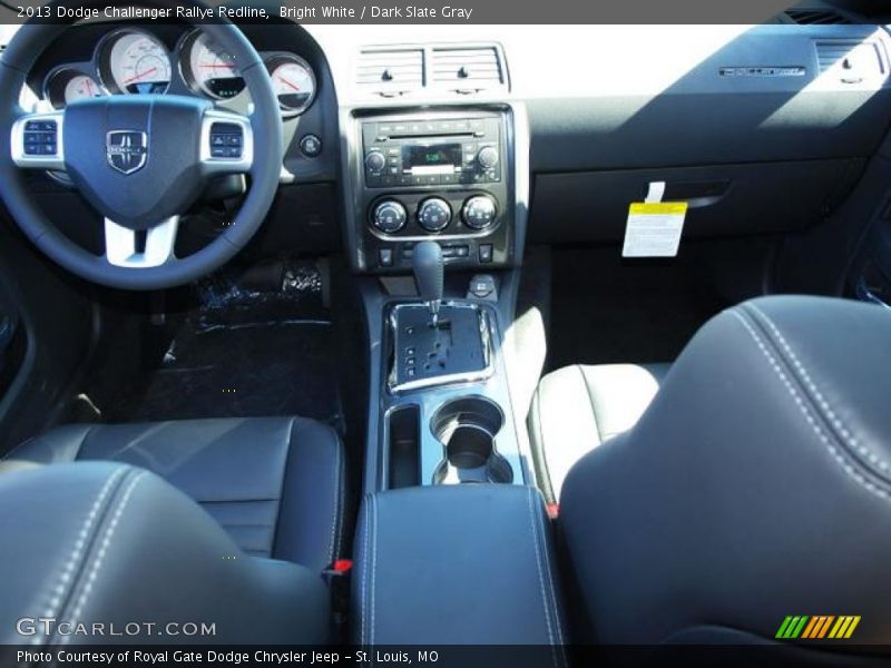 Bright White / Dark Slate Gray 2013 Dodge Challenger Rallye Redline