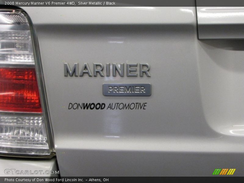 Silver Metallic / Black 2008 Mercury Mariner V6 Premier 4WD