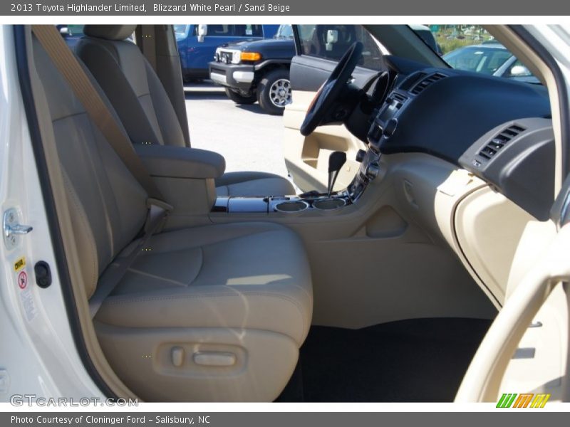 Blizzard White Pearl / Sand Beige 2013 Toyota Highlander Limited