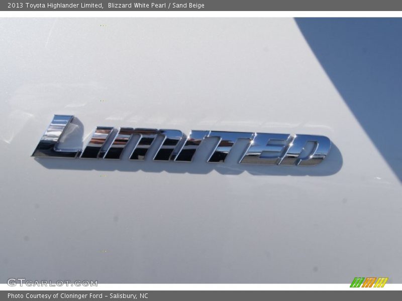 Blizzard White Pearl / Sand Beige 2013 Toyota Highlander Limited