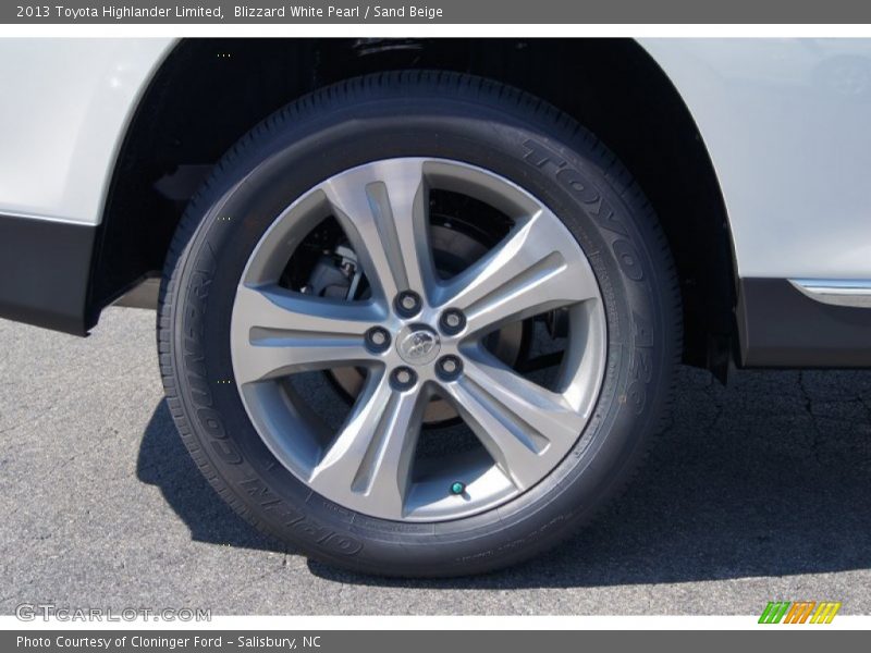 Blizzard White Pearl / Sand Beige 2013 Toyota Highlander Limited