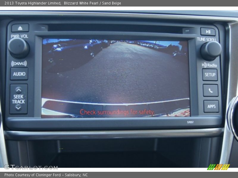 Blizzard White Pearl / Sand Beige 2013 Toyota Highlander Limited