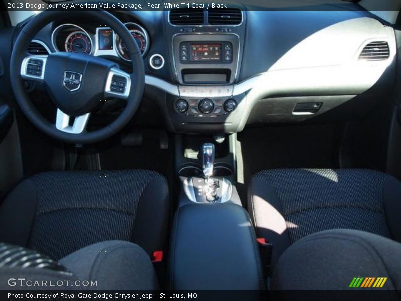 Pearl White Tri Coat / Black 2013 Dodge Journey American Value Package