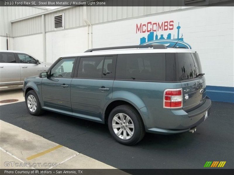 Steel Blue Metallic / Medium Light Stone 2010 Ford Flex SE