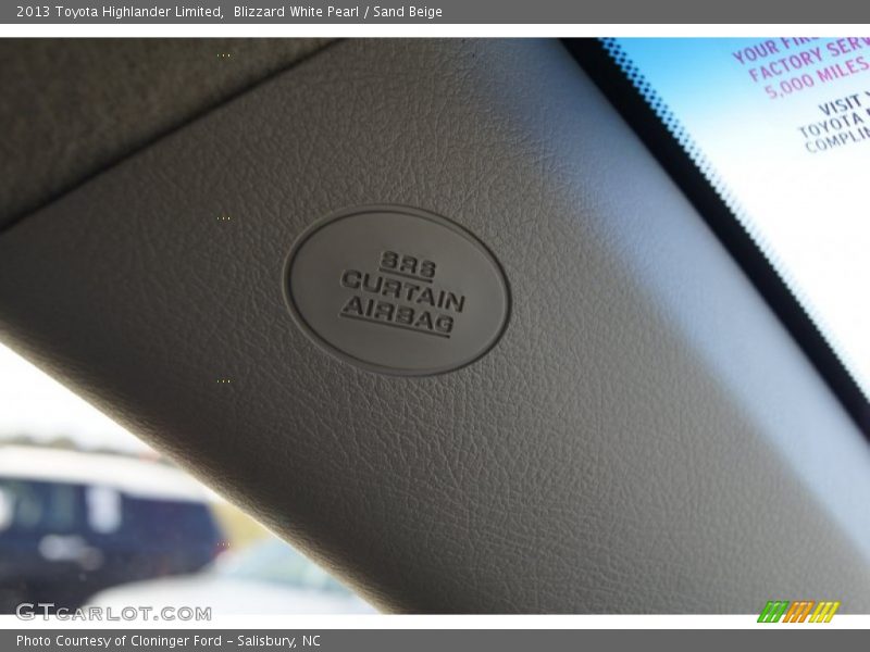 Blizzard White Pearl / Sand Beige 2013 Toyota Highlander Limited