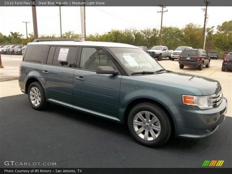 Steel Blue Metallic / Medium Light Stone 2010 Ford Flex SE