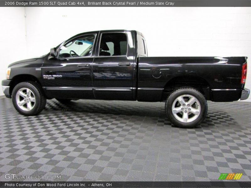 Brilliant Black Crystal Pearl / Medium Slate Gray 2006 Dodge Ram 1500 SLT Quad Cab 4x4