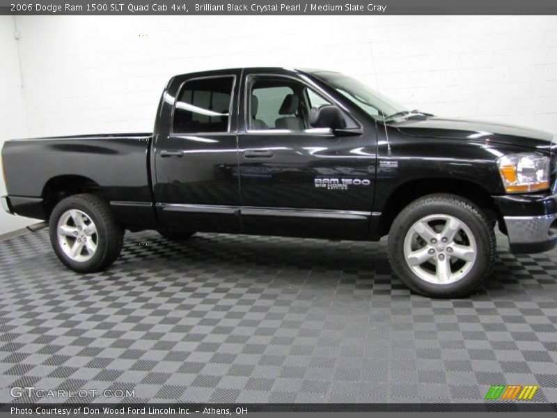 Brilliant Black Crystal Pearl / Medium Slate Gray 2006 Dodge Ram 1500 SLT Quad Cab 4x4