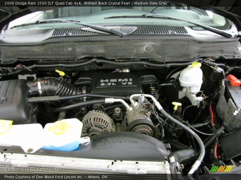 Brilliant Black Crystal Pearl / Medium Slate Gray 2006 Dodge Ram 1500 SLT Quad Cab 4x4