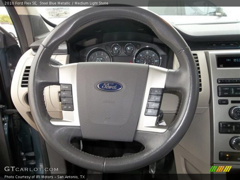 Steel Blue Metallic / Medium Light Stone 2010 Ford Flex SE