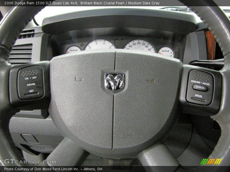Brilliant Black Crystal Pearl / Medium Slate Gray 2006 Dodge Ram 1500 SLT Quad Cab 4x4