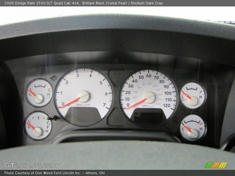 Brilliant Black Crystal Pearl / Medium Slate Gray 2006 Dodge Ram 1500 SLT Quad Cab 4x4