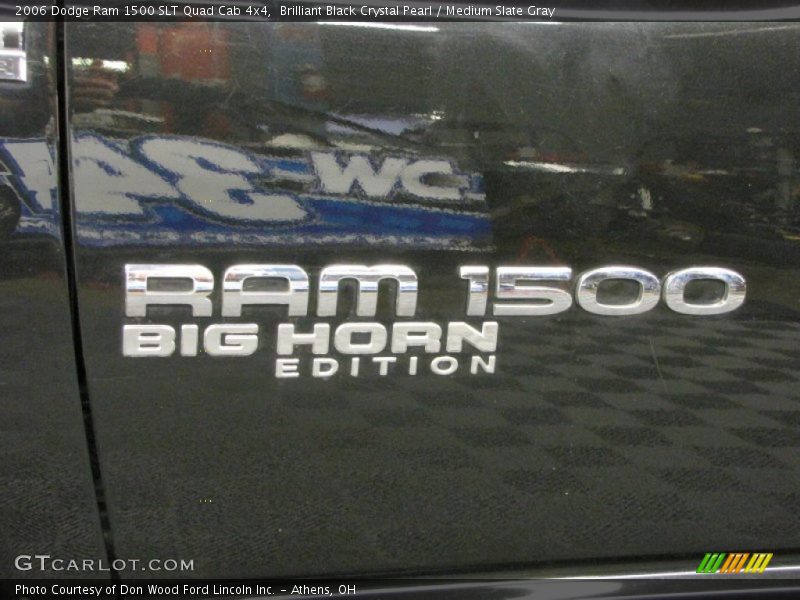 Brilliant Black Crystal Pearl / Medium Slate Gray 2006 Dodge Ram 1500 SLT Quad Cab 4x4