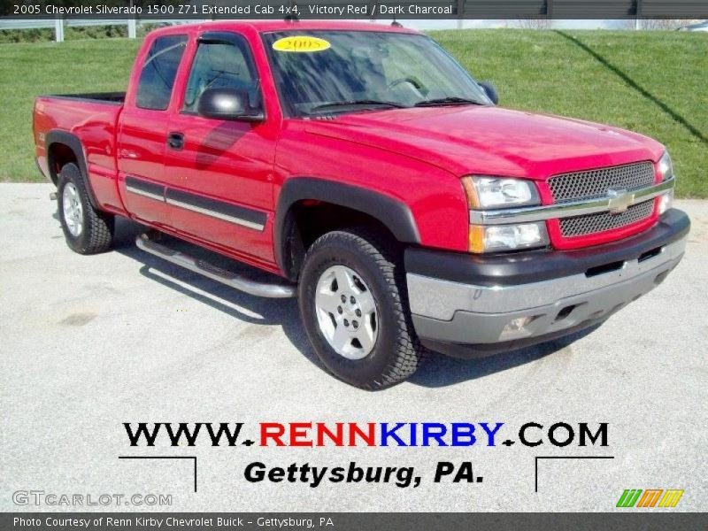 Victory Red / Dark Charcoal 2005 Chevrolet Silverado 1500 Z71 Extended Cab 4x4