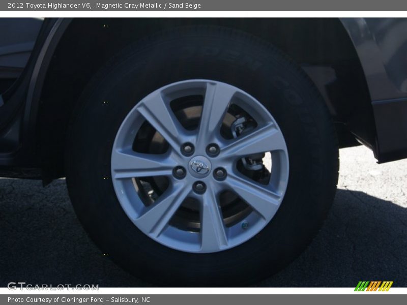 Magnetic Gray Metallic / Sand Beige 2012 Toyota Highlander V6