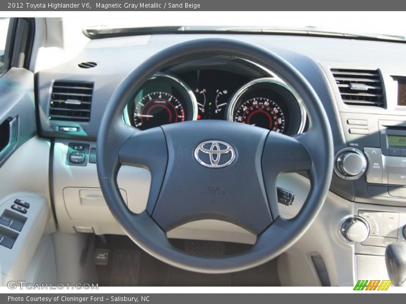Magnetic Gray Metallic / Sand Beige 2012 Toyota Highlander V6