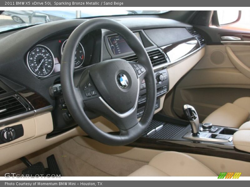 Sparkling Bronze Metallic / Sand Beige 2011 BMW X5 xDrive 50i