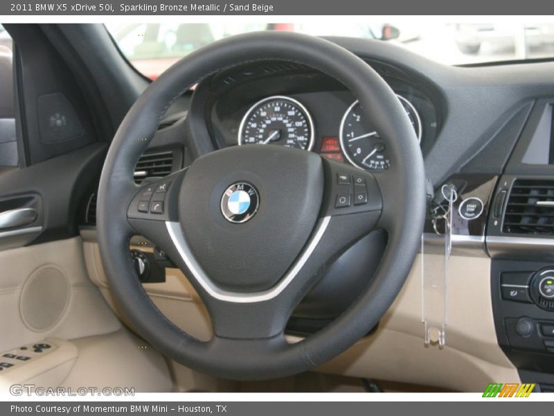 Sparkling Bronze Metallic / Sand Beige 2011 BMW X5 xDrive 50i