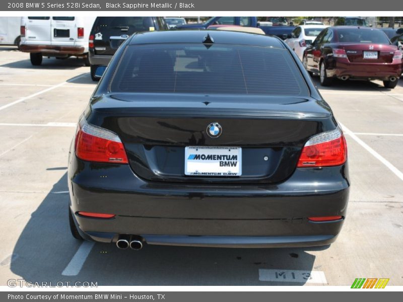 Black Sapphire Metallic / Black 2008 BMW 5 Series 528i Sedan