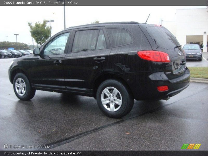 Ebony Black / Gray 2009 Hyundai Santa Fe GLS