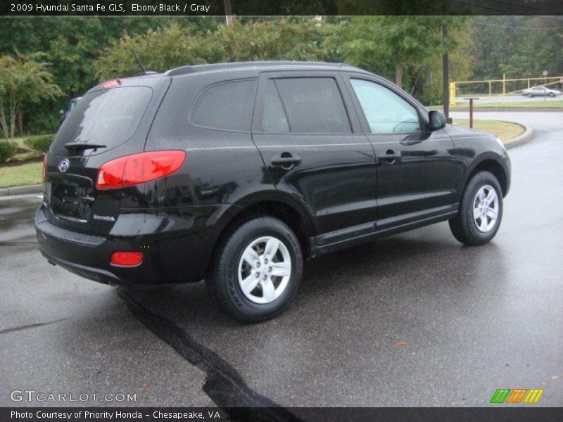 Ebony Black / Gray 2009 Hyundai Santa Fe GLS