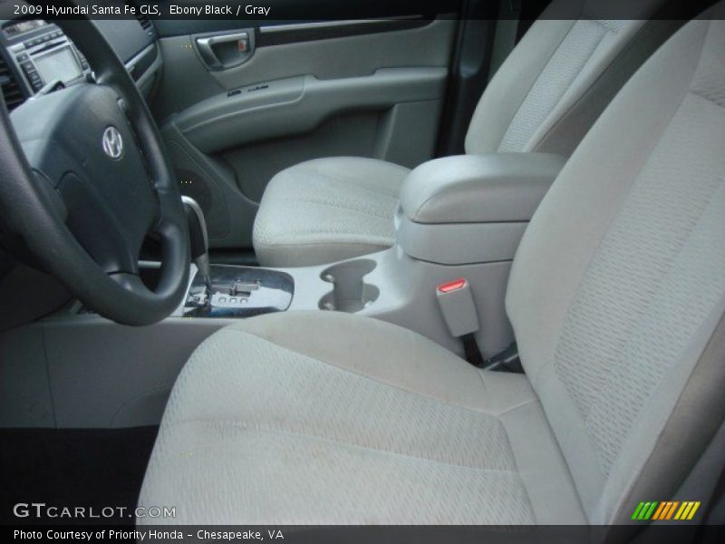 Ebony Black / Gray 2009 Hyundai Santa Fe GLS