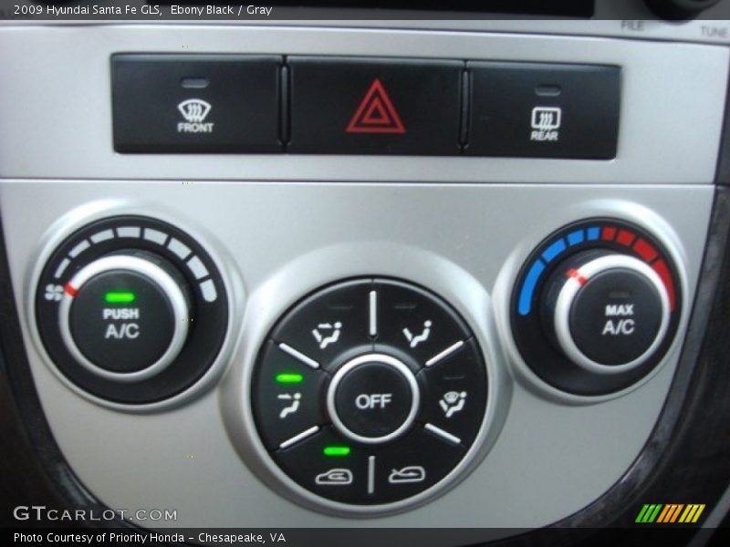 Ebony Black / Gray 2009 Hyundai Santa Fe GLS