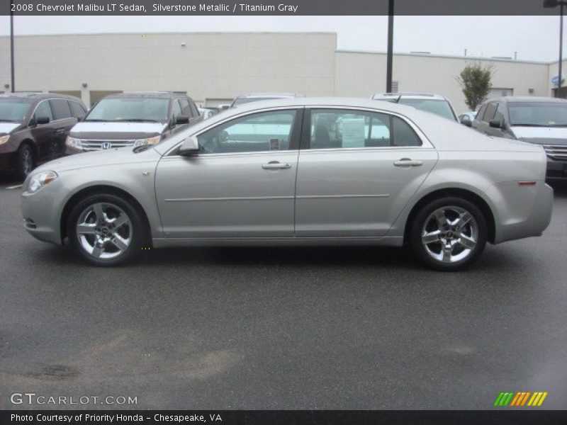 Silverstone Metallic / Titanium Gray 2008 Chevrolet Malibu LT Sedan