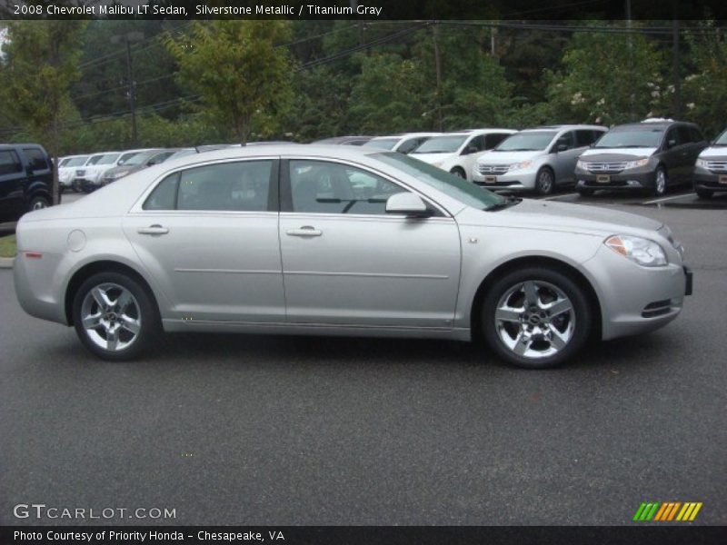 Silverstone Metallic / Titanium Gray 2008 Chevrolet Malibu LT Sedan