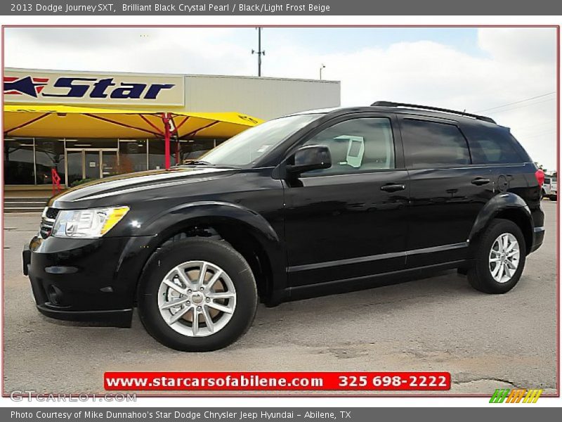 Brilliant Black Crystal Pearl / Black/Light Frost Beige 2013 Dodge Journey SXT