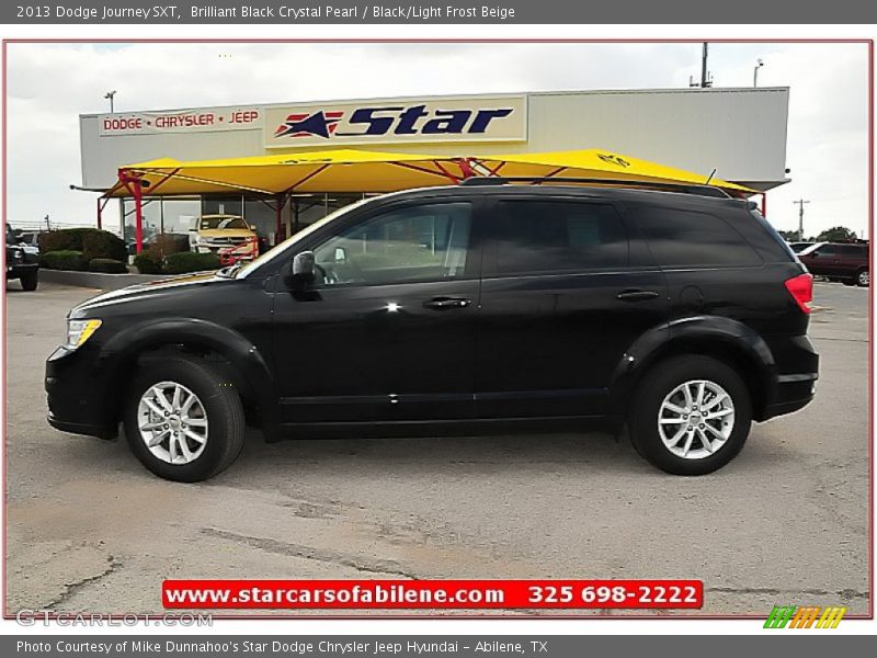 Brilliant Black Crystal Pearl / Black/Light Frost Beige 2013 Dodge Journey SXT